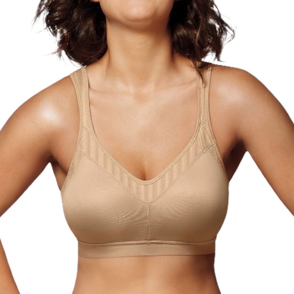 Playtex 18 hour active breathable comfort bra, wire free 36C Nude
